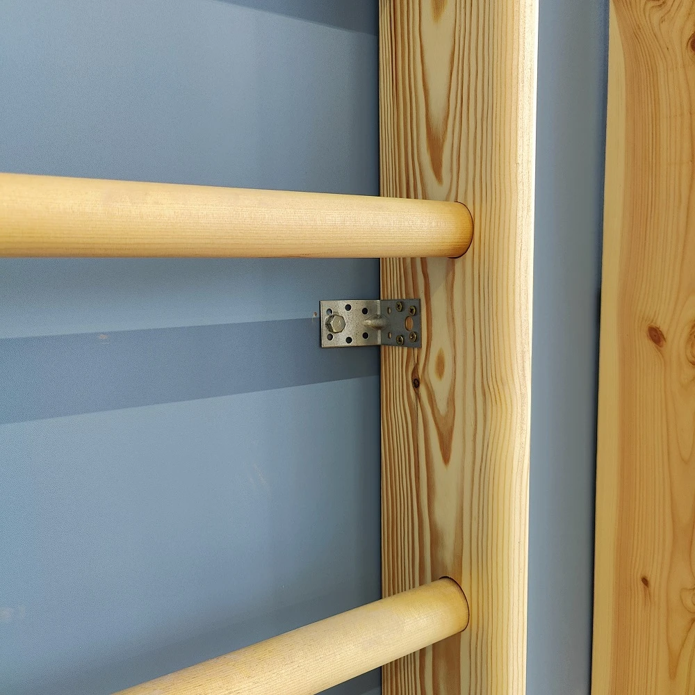 Стенка гимнастическая 2800х800 мм, круглые перекладины, береза/сосна