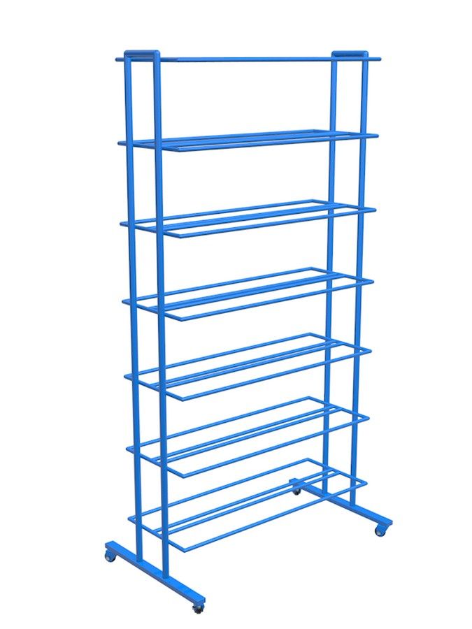 Стеллаж для мячей двухсторонний 200х125х50 -на 56шт Pioner A13605