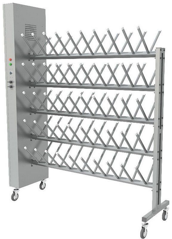 Сушильный стеллаж для обуви мобильный двусторонний 50 пар, 200x173x5 см  Pioner A17205