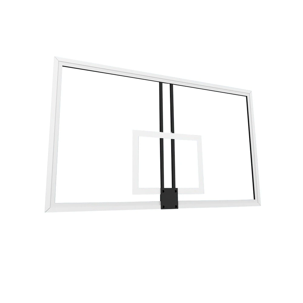 Щит баскетбольный игровой 1800×1050 мм, закаленное стекло 10 мм, с основанием