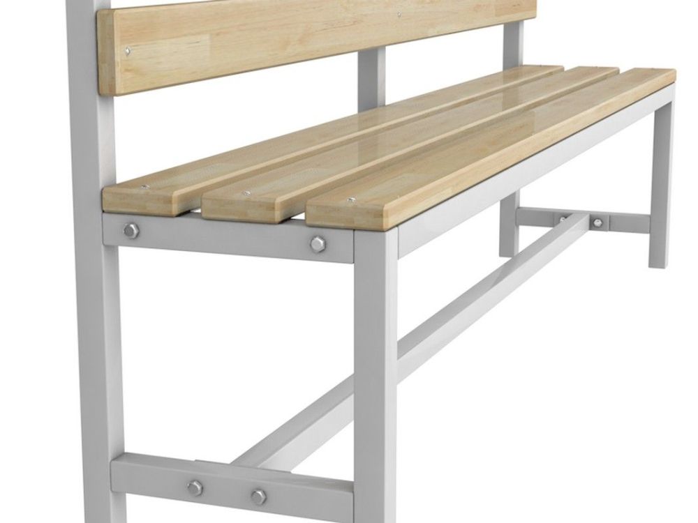 Скамейка для раздевалки со спинкой разборная 150см Pioner A16354