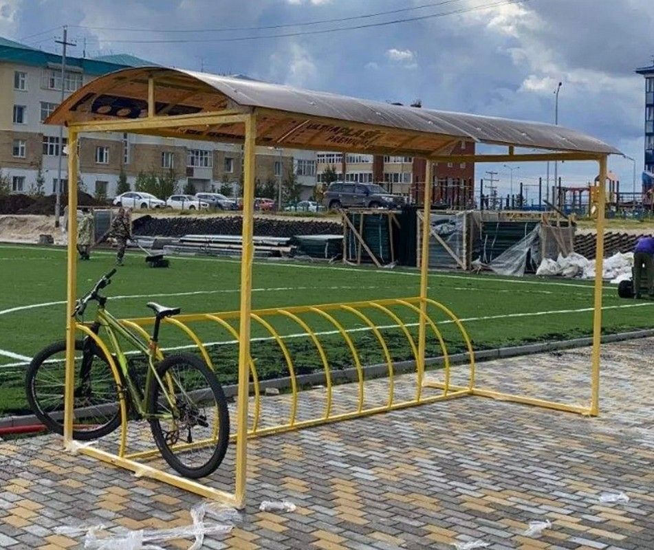 Велопарковка крытая на десять веломест Pioner A10126