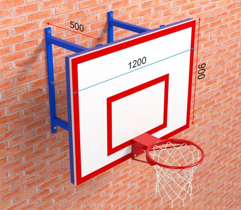 Ферма с выносом 500 мм с тренировочным щитом из фанеры и усиленным кольцом Pioner A13315