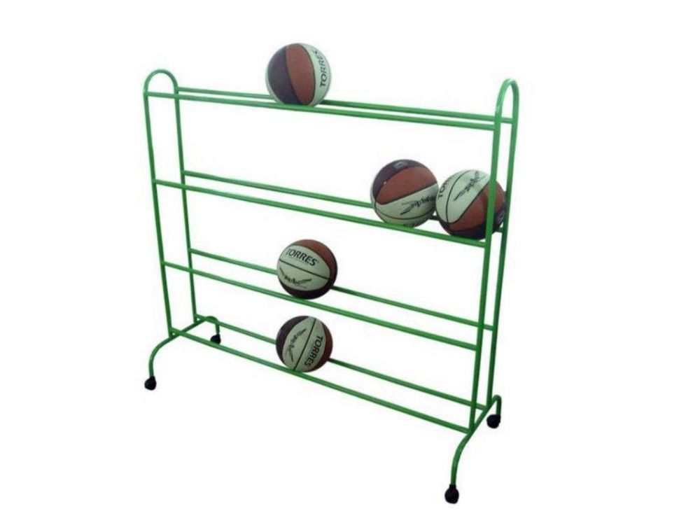 Стеллаж для хранения мячей на колесах 150х138х50см 4 полки  Pioner A15208
