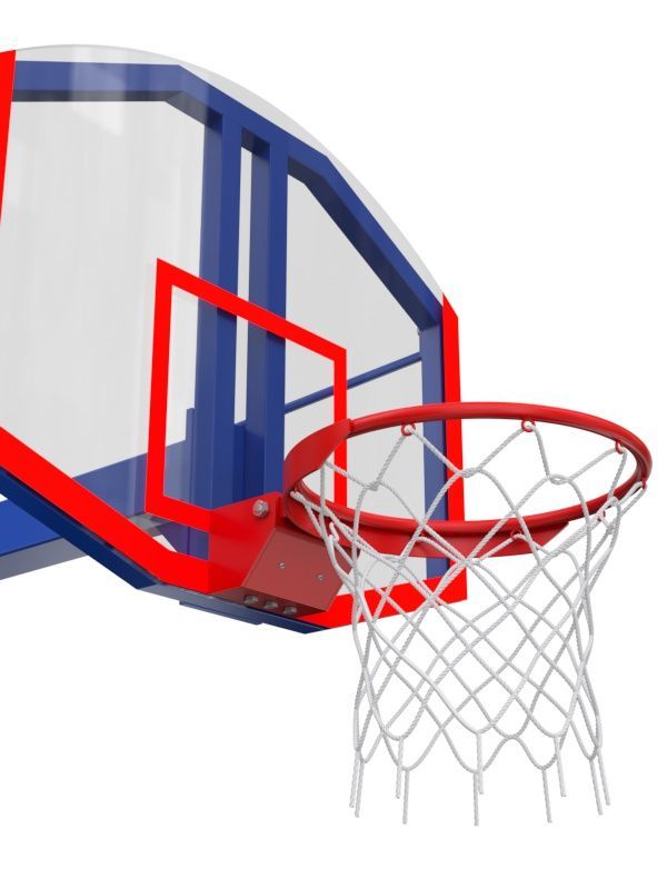 Стойка разборная одноопорная со стритбольным щитом из оргстекла и массовым кольцом  Pioner A13407