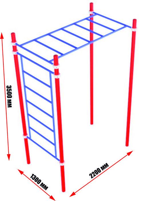 Рукоход со шведской стенкой Pioner A16406