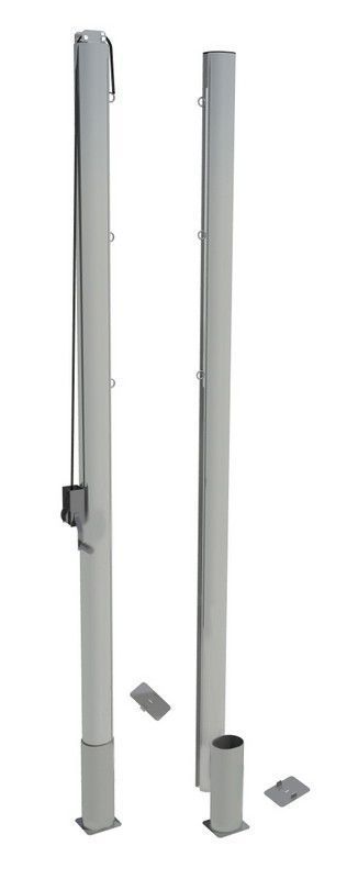 Стойки волейбольные универсальные алюминиевые 100х120 мм с механической лебедкой Pioner A14451