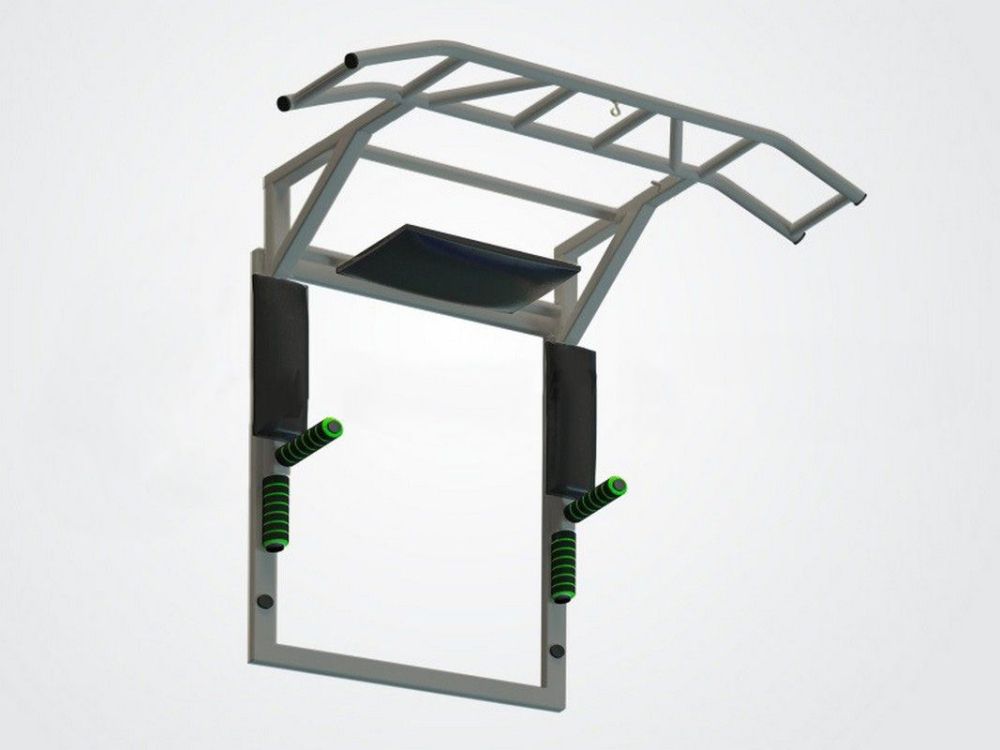 Турник-брусья-пресс на раме цельносварной с доп. Хватами Pioner A17144