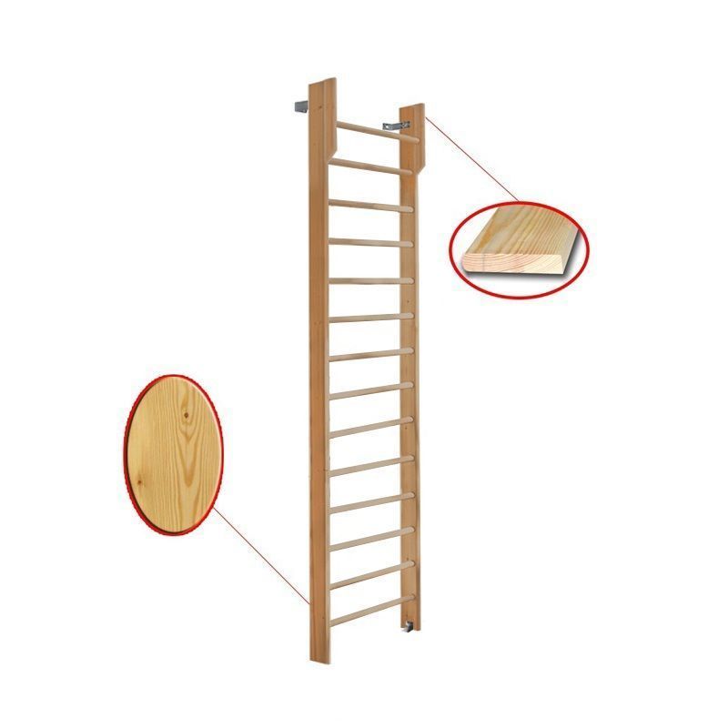 Стенка гимнастическая 3000х800 с турником (массив.сосна)  Pioner A15781