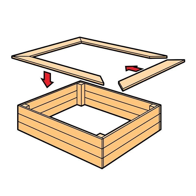 Песочница деревянная без крышки 1,5 м без лака  Pioner A10844