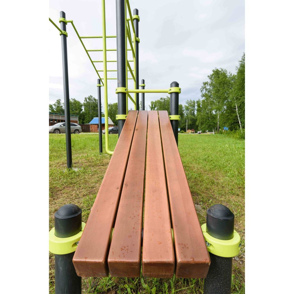 Воркаут (рукоход, швед. стенка, 2 переклад., переклад. верт., накл. скамья, брусья)  Pioner A17429