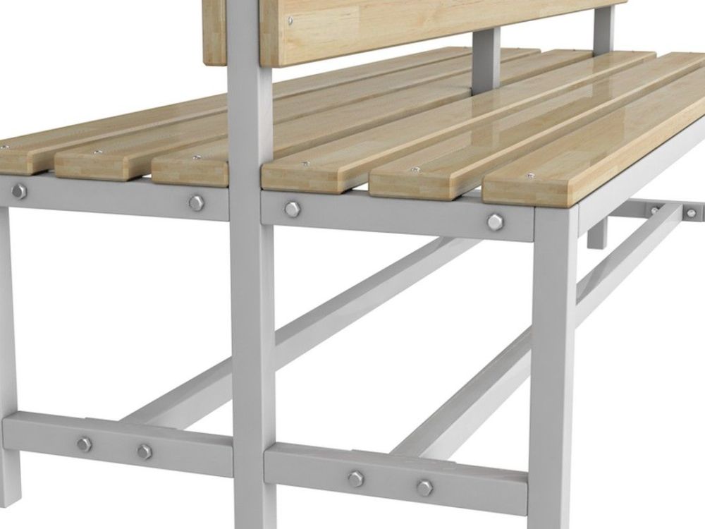 Скамейка для раздевалки со спинкой двухсторонняя разборная, 200см Pioner A16319