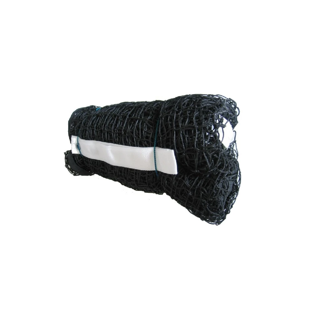 Сетка для большого тенниса нить 4 мм, черная, с тросом