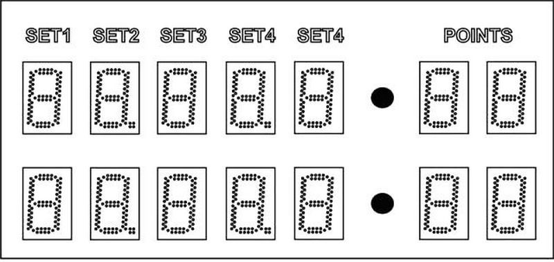 Табло для большого тенниса электронное 145x70x4,4  Pioner A13735