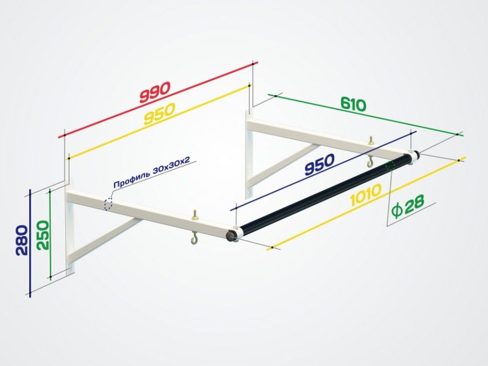 Турник настенный  Pioner A16454