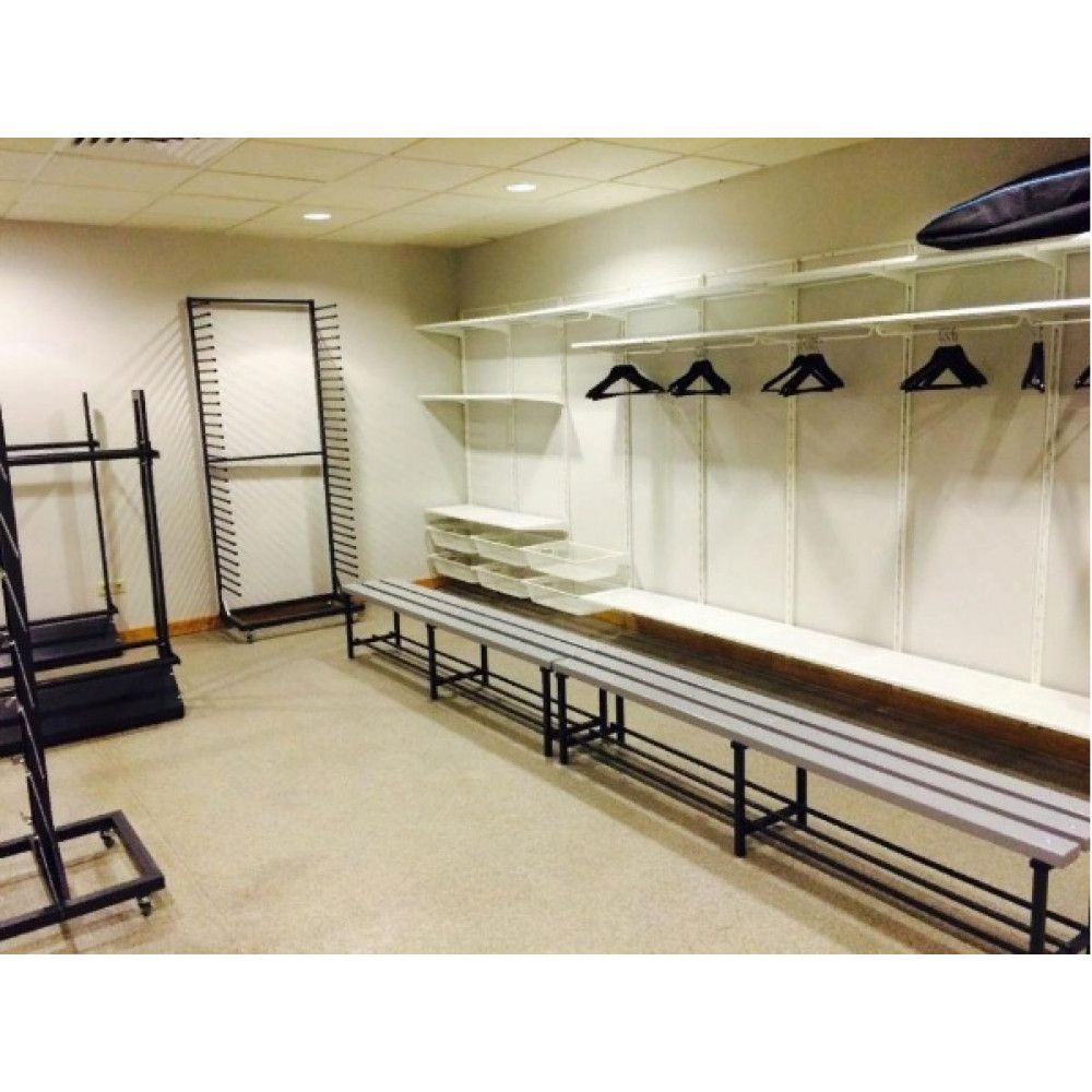 Лавка для раздевалок двойная (пластик 20 мм) 200x67х40,5см  LD 200/73/40