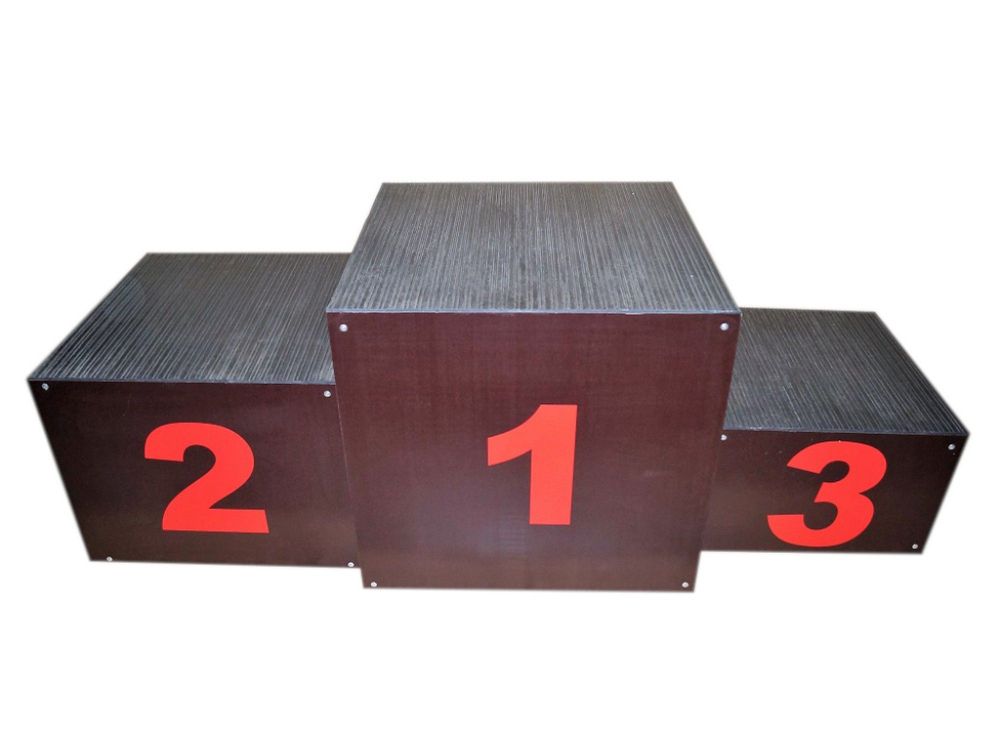 Пьедестал для награждения  Матрешка, переносной (обшит фанерой) 1 человек на ступень Pioner A13969