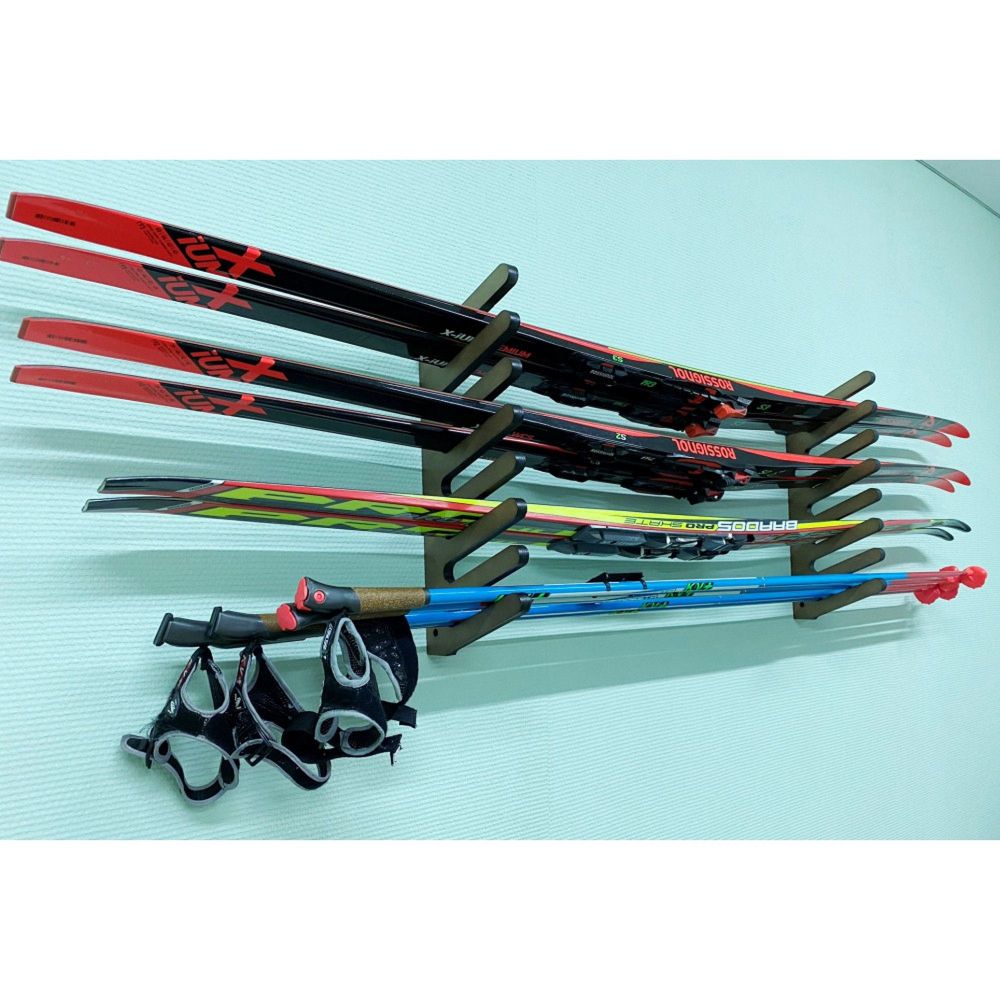 Вешалка Эконом для беговых лыж, пристенная 45х80х18см  SE-7