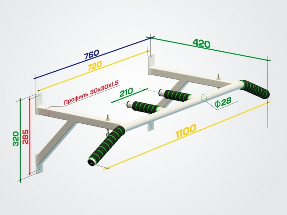 Турник настенный   Pioner A16499