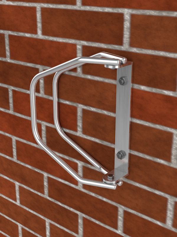 Велопарковка настенная на 1 место, нержавеющая сталь  Pioner A10100