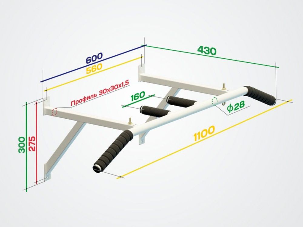 Турник настенный разборный  Pioner A16555