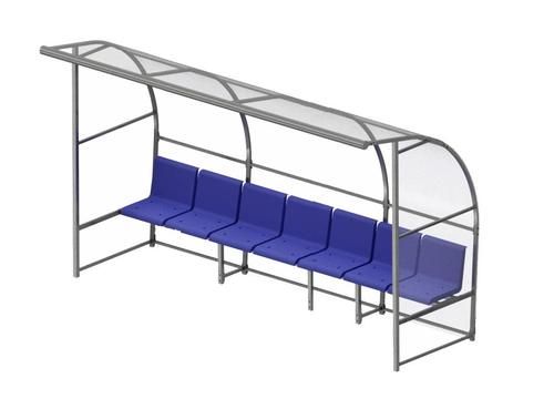 Скамейка для запасных игроков с навесом на 7 посадочных мест   Pioner A14461