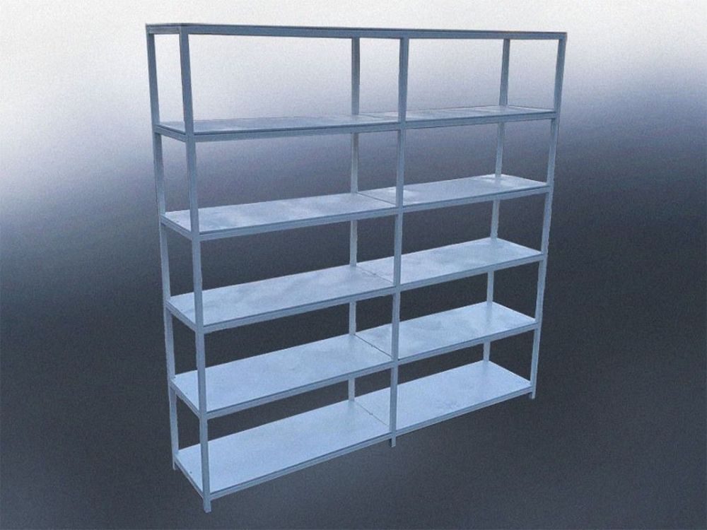 Стеллаж для спортивного инвентаря односторонний 190х122х35 Pioner A16386