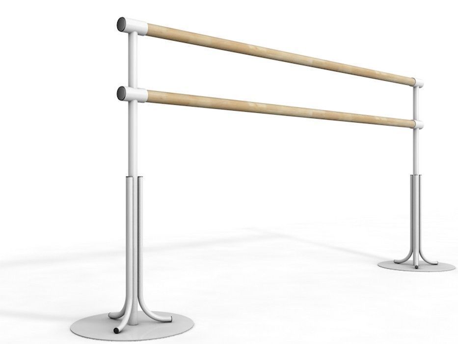 Станок хореографический мобильный двурядный, с круглым основанием, поручень - сосна  Pioner A12479