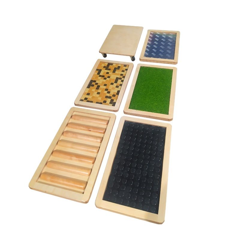 Тактильная дорожка Комби-5 цветная из 5 секций с тележкой  Pioner A10807