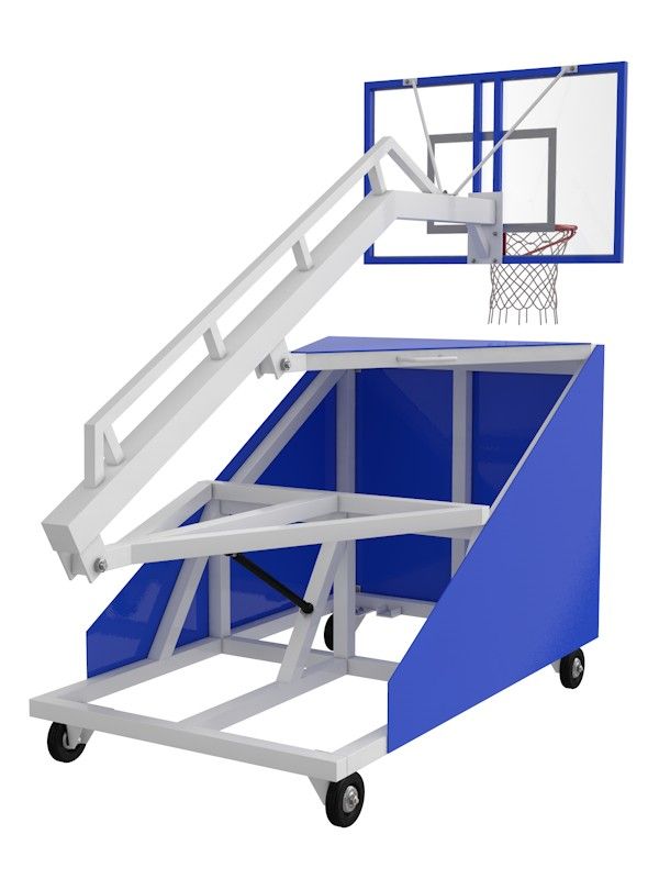 Стойка баскетбольная мобильная складная массовая вынос 225 см Pioner A13463