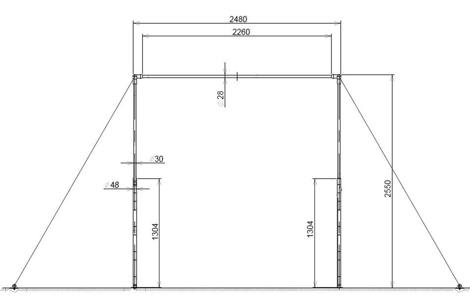 Перекладина гимнастическая универсальная  Pioner A12518