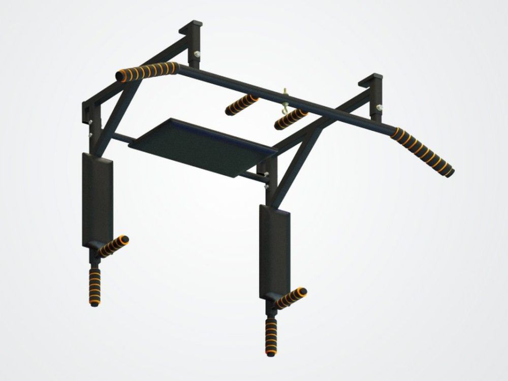 Турник-брусья-пресс навесной, черный Pioner A12194