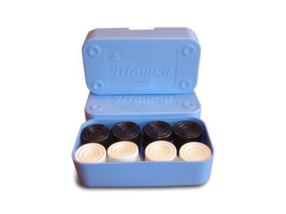 Шашки в цветном футляре без доски  Pioner A10029