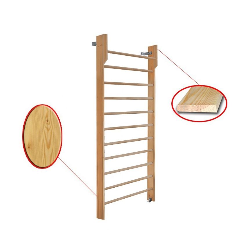 Стенка гимнастическая 2400х1000 с турником (массив.сосна)  Pioner A15776