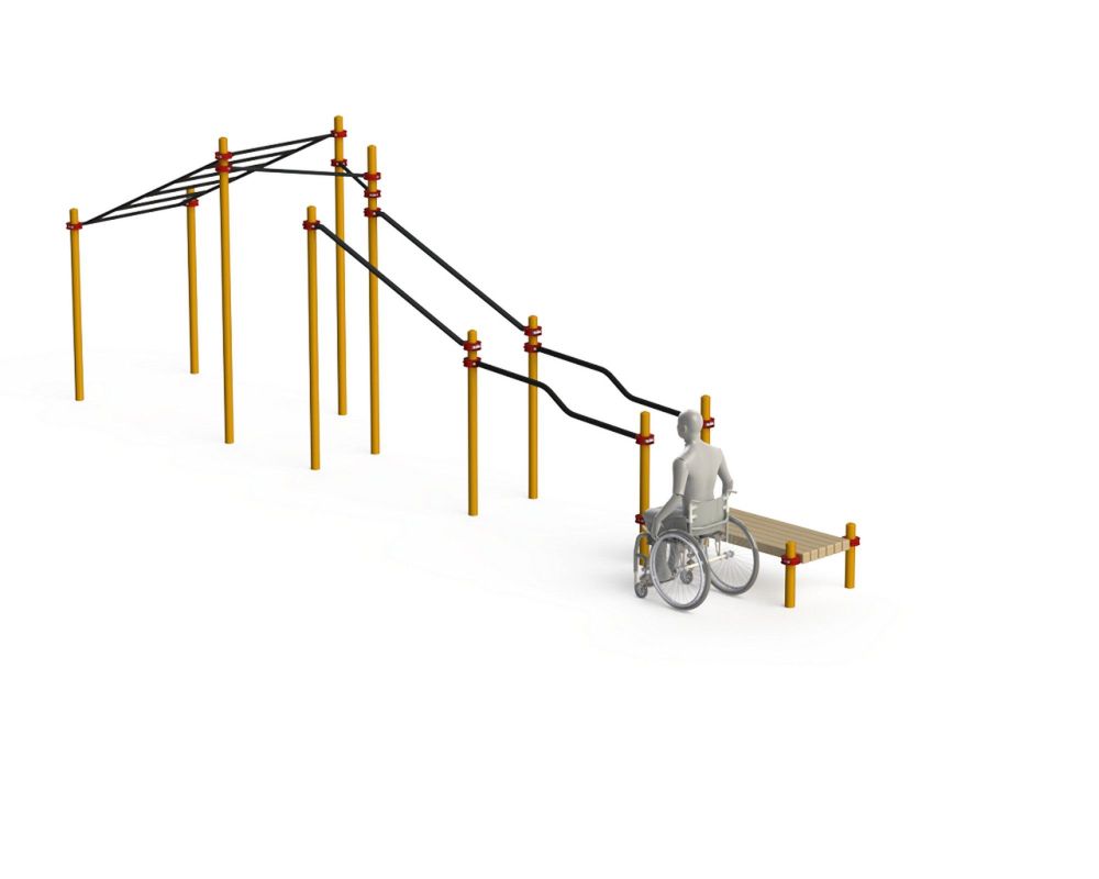 Спортивный комплекс для инвалидов-колясочников  Pioner A11780