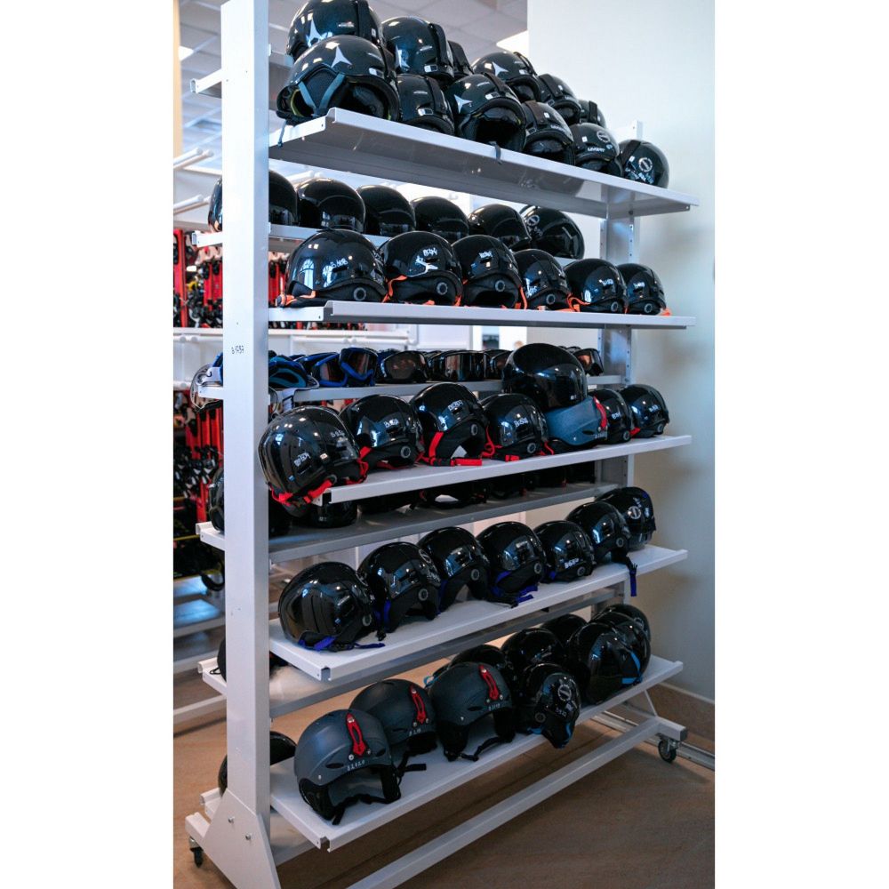 Стеллаж Премиум для шлемов, двухсторонний 219х125х67см  SHPD-75
