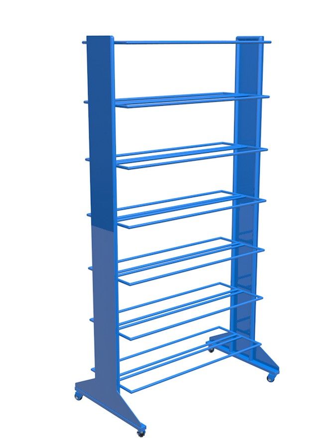 Стеллаж для мячей усиленный двухсторонний  200х160х50 на 84шт. Pioner A13602