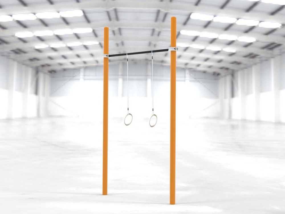 Турник классический для занятий Воркаут с кольцами  Pioner A17356