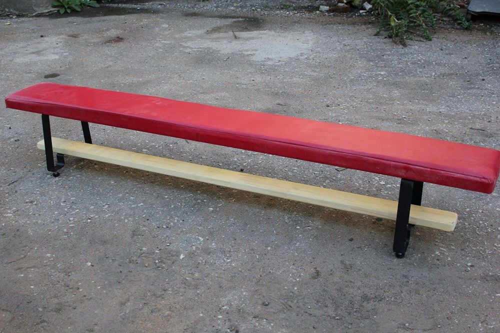 Скамейка гимнастическая мягкая 150 см  (2 регулируемые метал. нож.) Pioner A14127