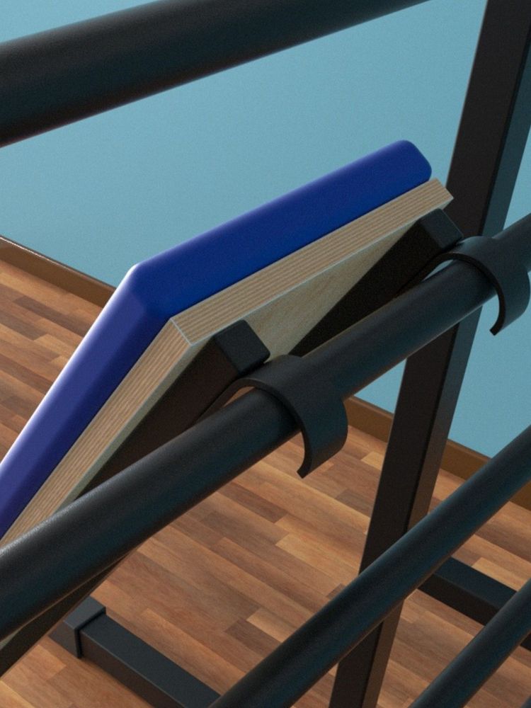 Шведская стенка напольная разборная  с брусьями 3 в 1 и доской Pioner A16195