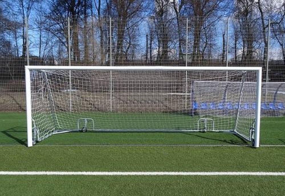 Ворота футбольные мобильные с колесами, алюминиевые 732x244 см Pioner A14492