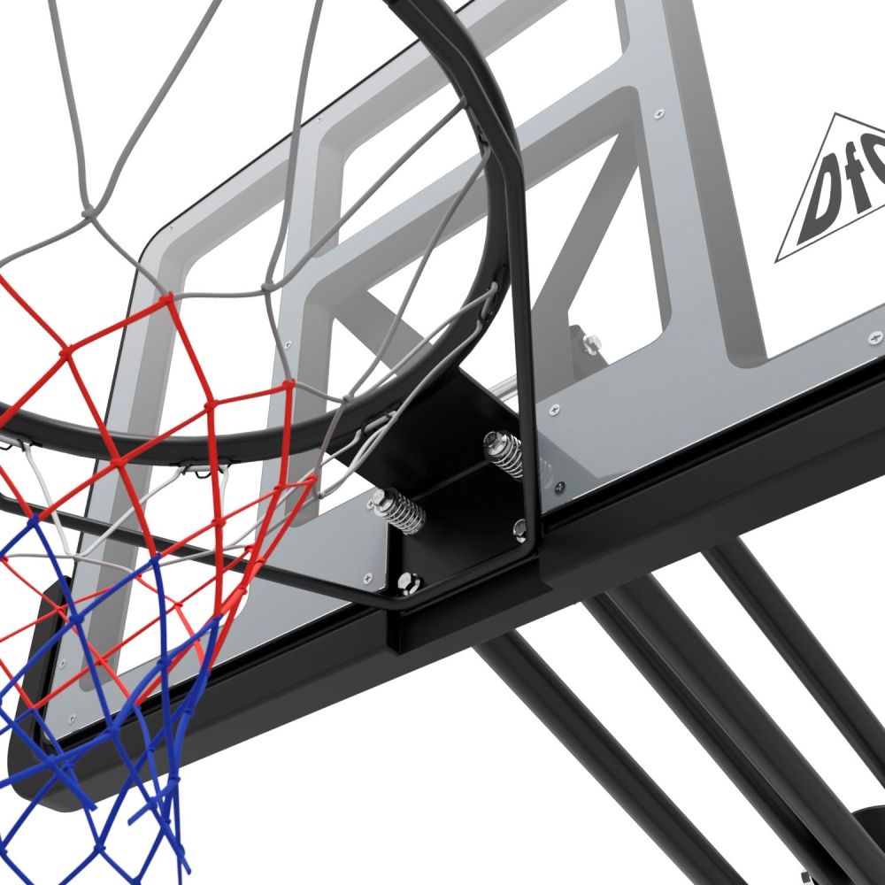 Баскетбольная мобильная стойка DFC STAND44PVC1 110x75cm ПВХ винт.регулировка