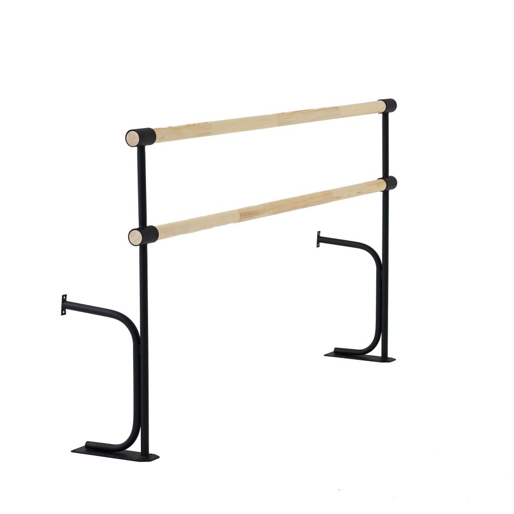 Хореографический станок двухрядный стена-пол   Поручни - нерж. сталь Pioner A14076