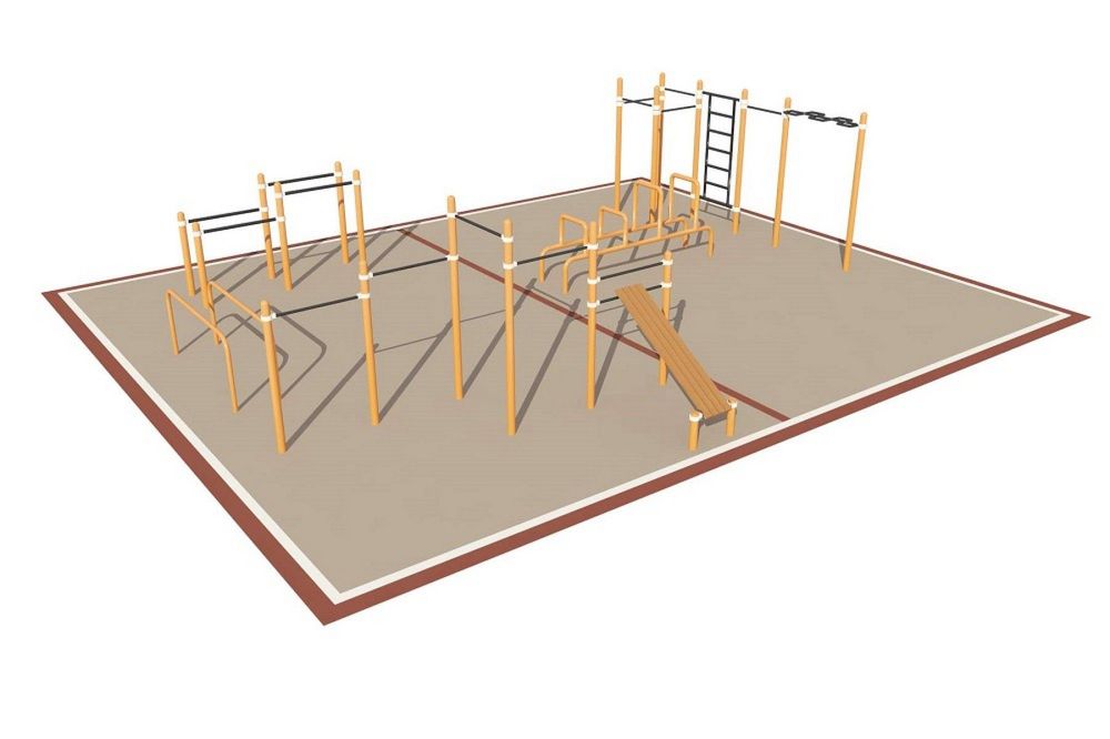 Площадка уличная для воркаут Дворовая Pioner A16758