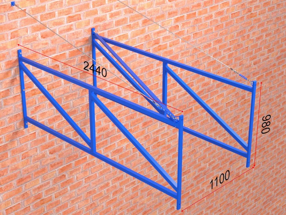 Ферма под игровой щит большая, вынос 3000 мм  Pioner A13311