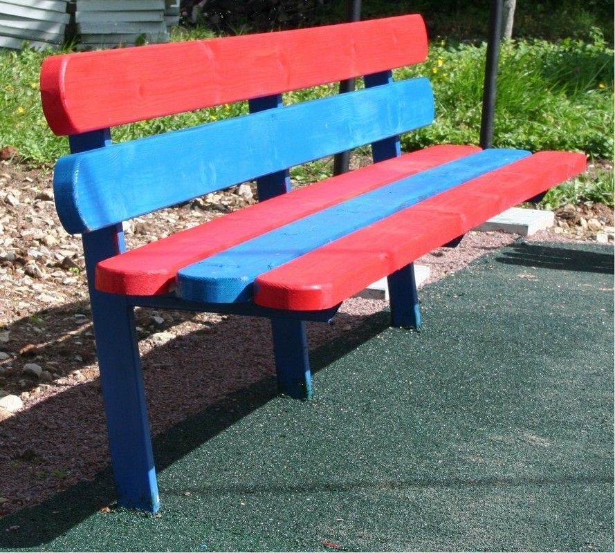 Скамейка уличная со спинкой  Pioner A10246