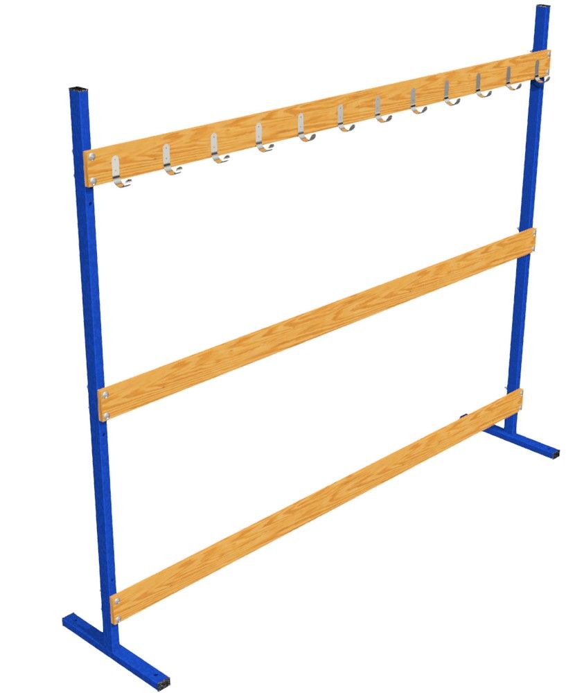 Стеллаж для лыж 180х40х150cм на 12 пар  Pioner A15349