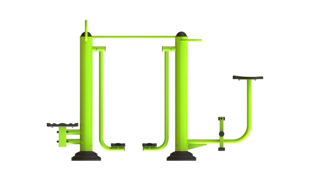 Уличный тренажер взрослый Велосипед + Степ +Шагоход для троих Pioner A16959