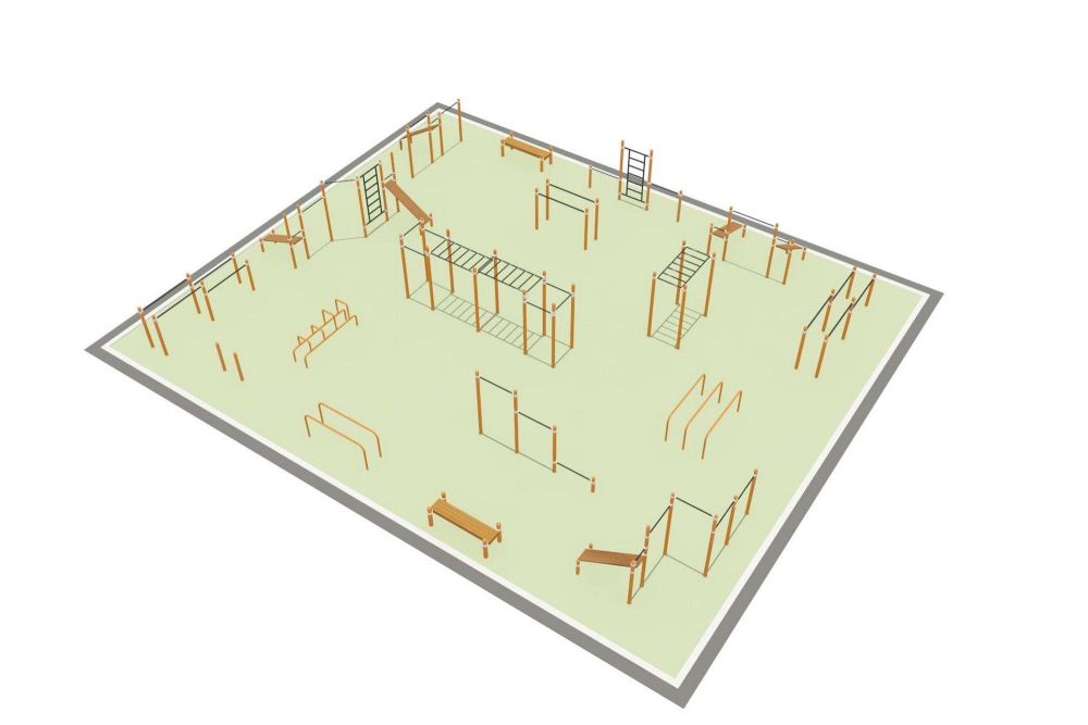Парковая площадка для Воркаут и WRK Pioner A16606