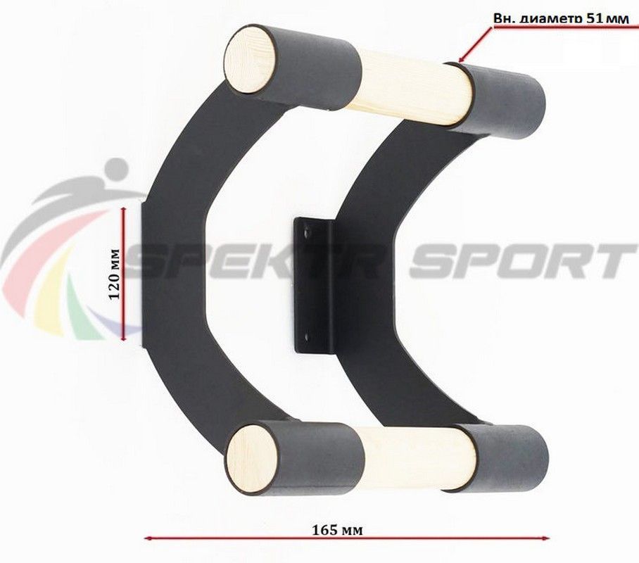 Хореографический станок пристенный двухрядный  Дуб Pioner A14029